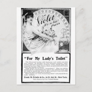 Cartão Postal Velho Adverto para o Toilet da Minha Senhora