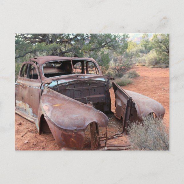 Cartão Postal velho carro ruidoso (Frente)