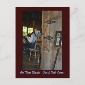 Cartão Postal ~ velho da música do tempo o violinista