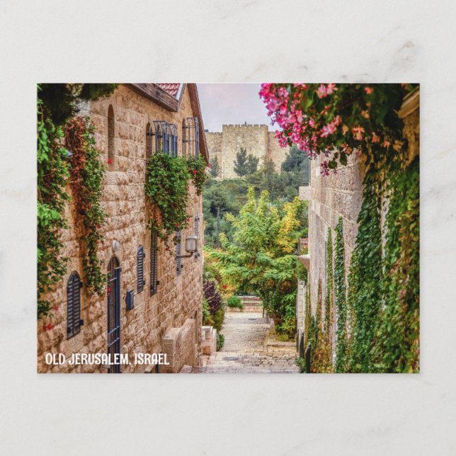 CARTÃO POSTAL VELHO JERUSALÉM, ISRAEL (Frente)