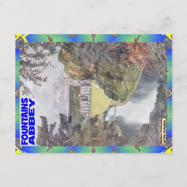 CARTÃO POSTAL VELHO YORKSHIRE - FUNCIONA ABBEY (Frente)