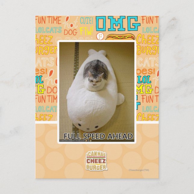 Cartão Postal Velocidade do cheio à frente (Frente)