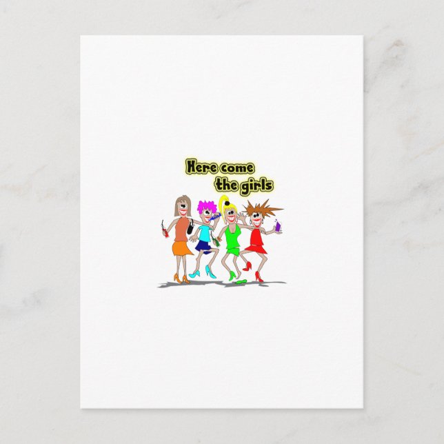 Cartão Postal Vem cá as raparigas (Frente)