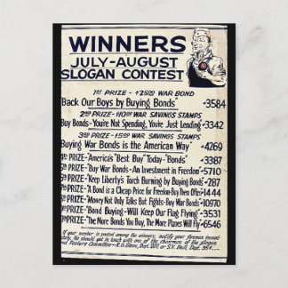 Cartão Postal Vencedores Julho - Concurso de Slogan de agosto