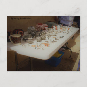 Cartão Postal Venda de Artesanato pelos Índios Pueblo