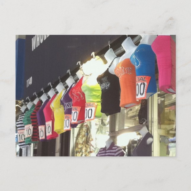 Cartão Postal Venda de vestuário por grosso no distrito de Nova  (Frente)
