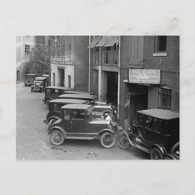 Cartão Postal Vendas e Serviço de Automóveis, 1926 (Frente)