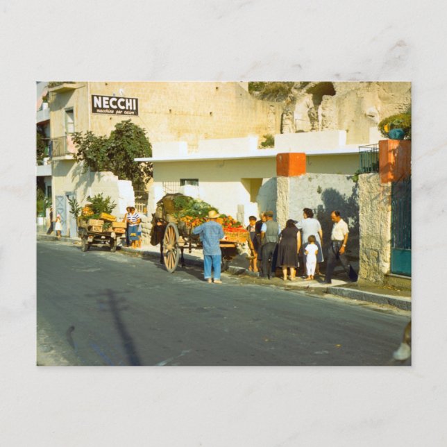 Cartão Postal Vendedor de legumes, Salerno (Frente)