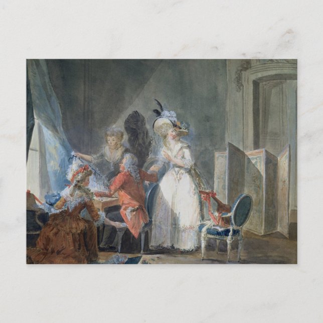 Cartão Postal Vendedor de Moda (Frente)