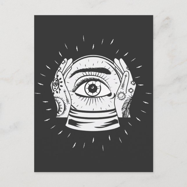 Cartão Postal Vendedores da Fortuna Crystal Ball (Frente)