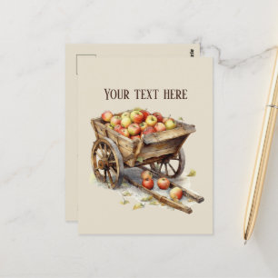Cartão Postal Vendedores de maçã bonitos amantes de fruta pomare