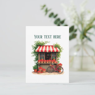 Cartão Postal Vendedores de morango divertidos personalizáveis