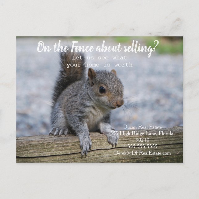 Cartão Postal vendendo venda de marketing imobiliário de referên (Frente)