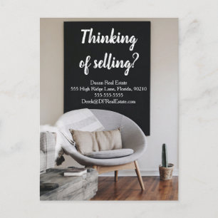 Cartão Postal vendendo venda de marketing imobiliário de referên