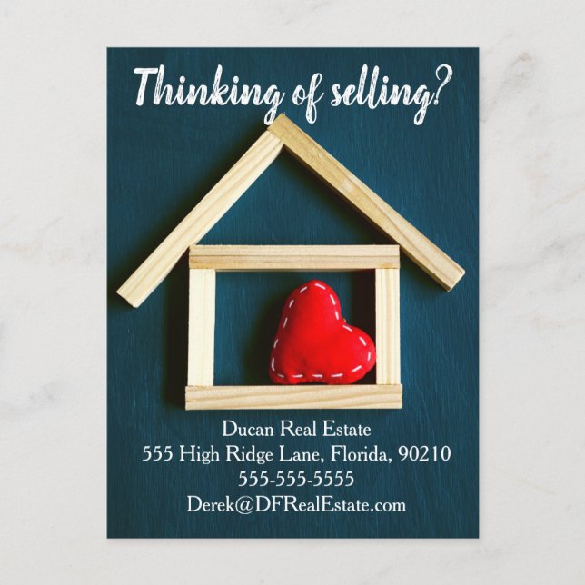 Cartão Postal vendendo venda de marketing imobiliário de referên (Frente)