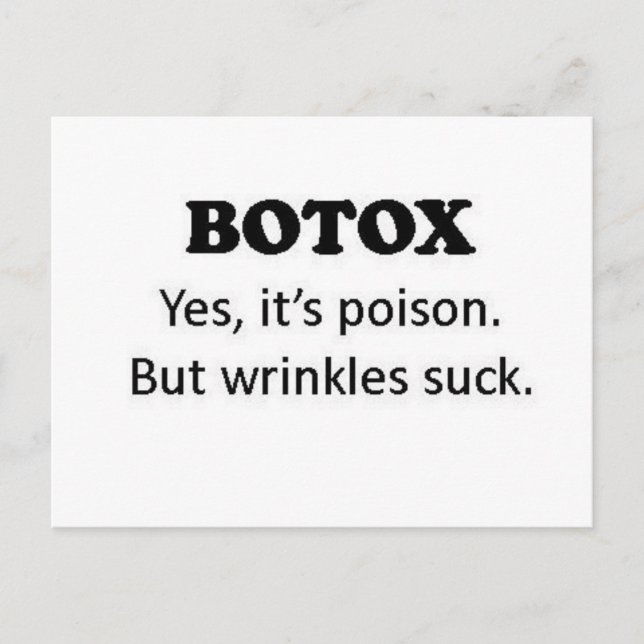 Cartão Postal Veneno de Botox (Frente)