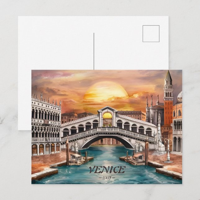 Cartão Postal Veneza Itália (Frente/Verso)