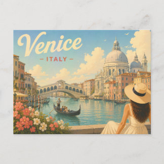 Cartão Postal Veneza, Itália - A Senhora do Chapéu Viagens