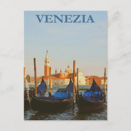 Cartão Postal Veneza Itália Gondolas Retro Viagens vintage