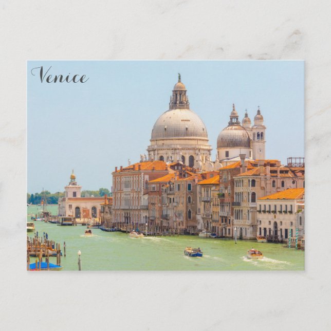 Cartão Postal Veneza Itália Papais noeis Maria della Salute (Frente)