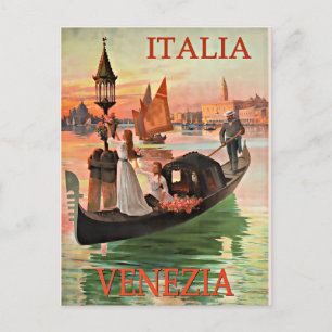 Cartão Postal Veneza Itália viagens vintage