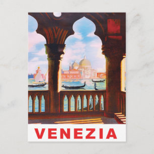 Cartão Postal Veneza, Itália. Vista do terraço