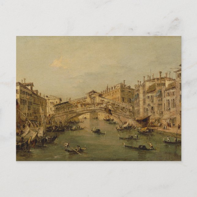 Cartão Postal Veneza, o Rialto (Frente)