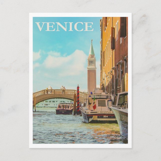 Cartão Postal Veneza, Viagem Retro (Frente)