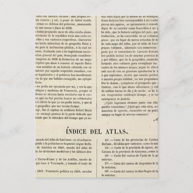 Cartão Postal Venezuela (Frente)