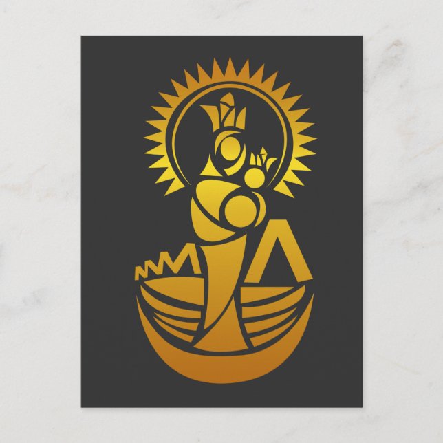 Cartão Postal Venezuela Maracaibo Virgen Chinita Chiquinquira (Frente)