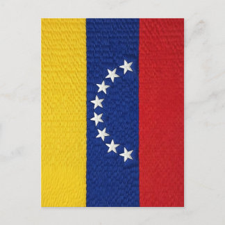 Cartão Postal Venezuelan flag embroidery style design