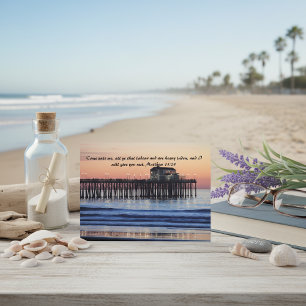 Cartão Postal Venha a Mim Versículo da Bíblia Tenha uma Boa Recu