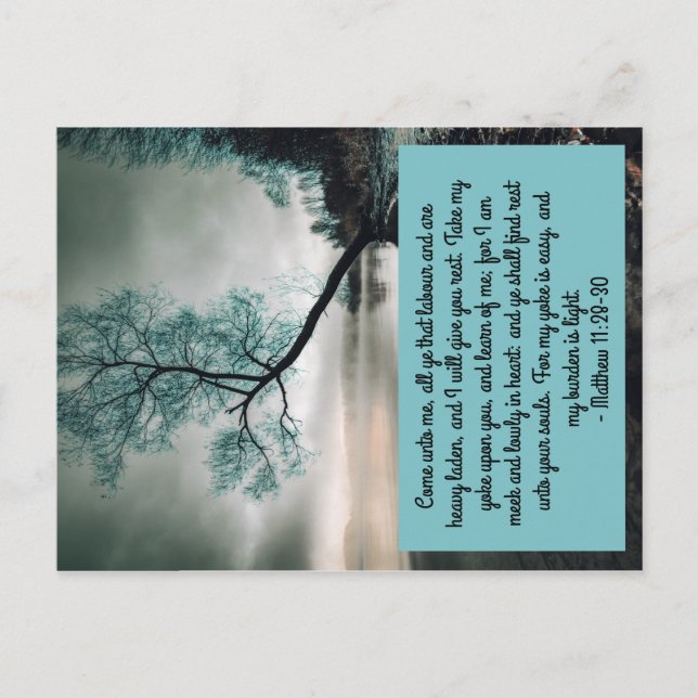 Cartão Postal Venha até mim todos vocês que estão cansados (Frente)