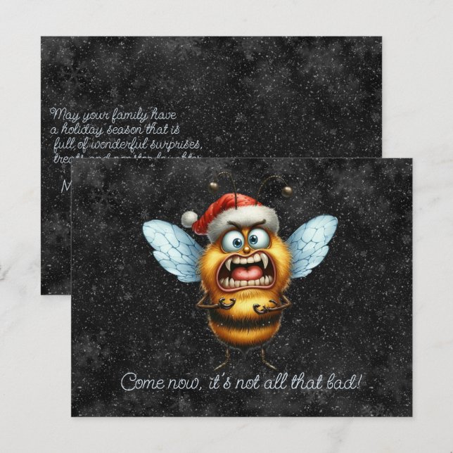 Cartão Postal Venha, não é só aquela abelha mal assustada (Frente/Verso)