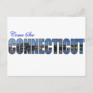 Cartão Postal Venha Ver Connecticut