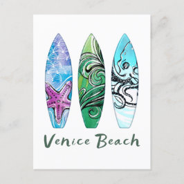 Cartão Postal Venice Beach California Pranchas de Surf  