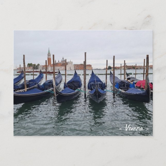 Cartão Postal Venice Gondola (Frente)
