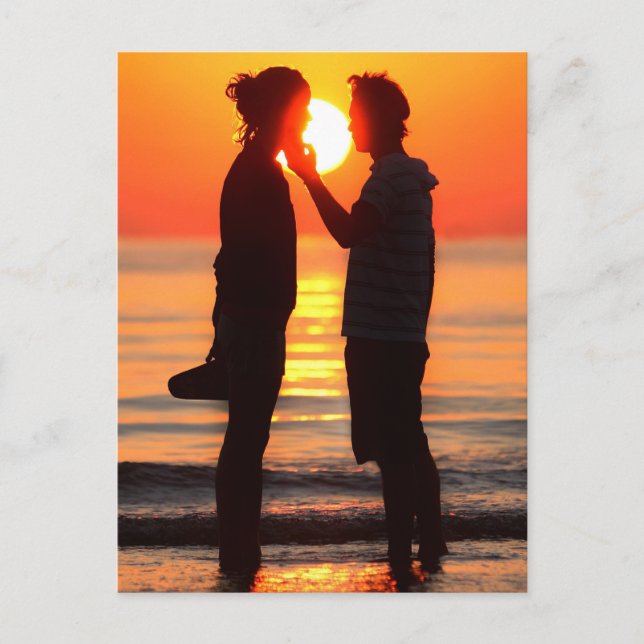 CARTÃO POSTAL VENICE SUNSET EM LIDO BEACH (Frente)