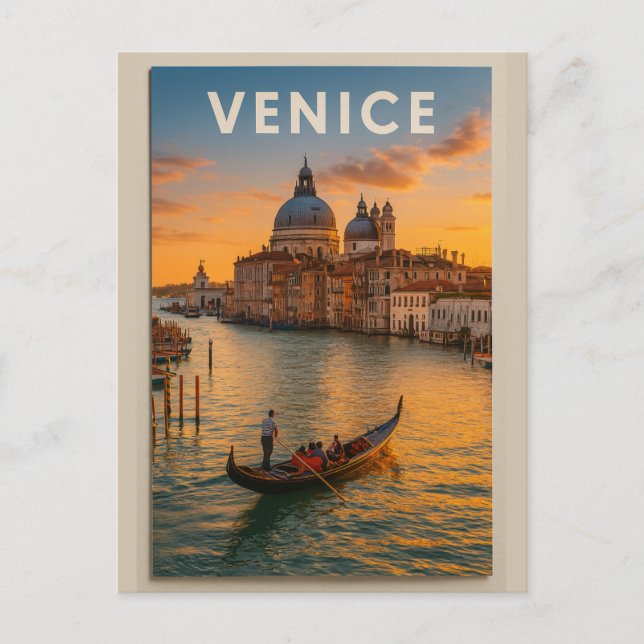Cartão Postal Venice – The Floating City of Dreams (Frente)