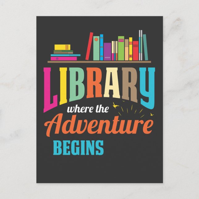 Cartão Postal Ventilador da biblioteca - amantes de livros Leito (Frente)