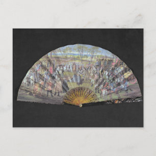 Cartão Postal Ventilador representando o casamento de Luís da Fr