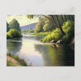 Cartão Postal Vento de Aquarela no Verão