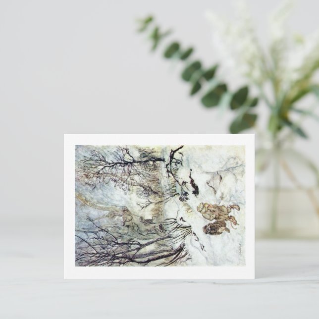 Cartão Postal Vento nos Willows (Em pé/Frente)