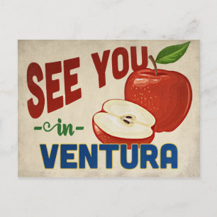 Cartão Postal Ventura California Apple - Viagens vintage