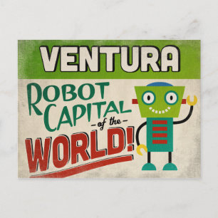 Cartão Postal Ventura California Robot - Funny Vintage