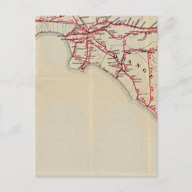 Cartão Postal Ventura, Los Angeles, San Bernardino, Orange (Frente)