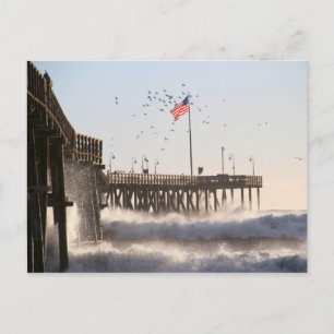 Cartão Postal Ventura Pier Waves   El Nino