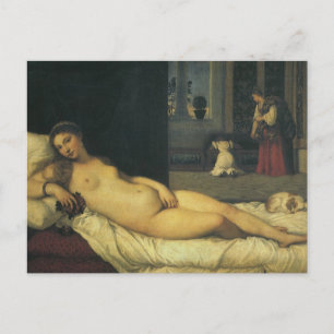 Cartão Postal Vênus de Urbino por Titian, Arte Renascentista