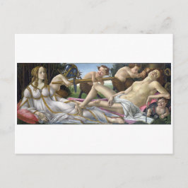 Cartão Postal Vênus e Mars por Sandro Botticelli