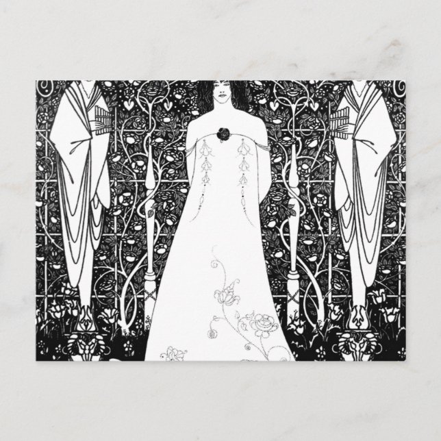 Cartão Postal Vênus Entre Deuses Terminais Por Aubrey Beardsley (Frente)